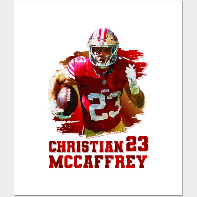 Christian McCaffrey || 23 Wall Art by Aloenalone